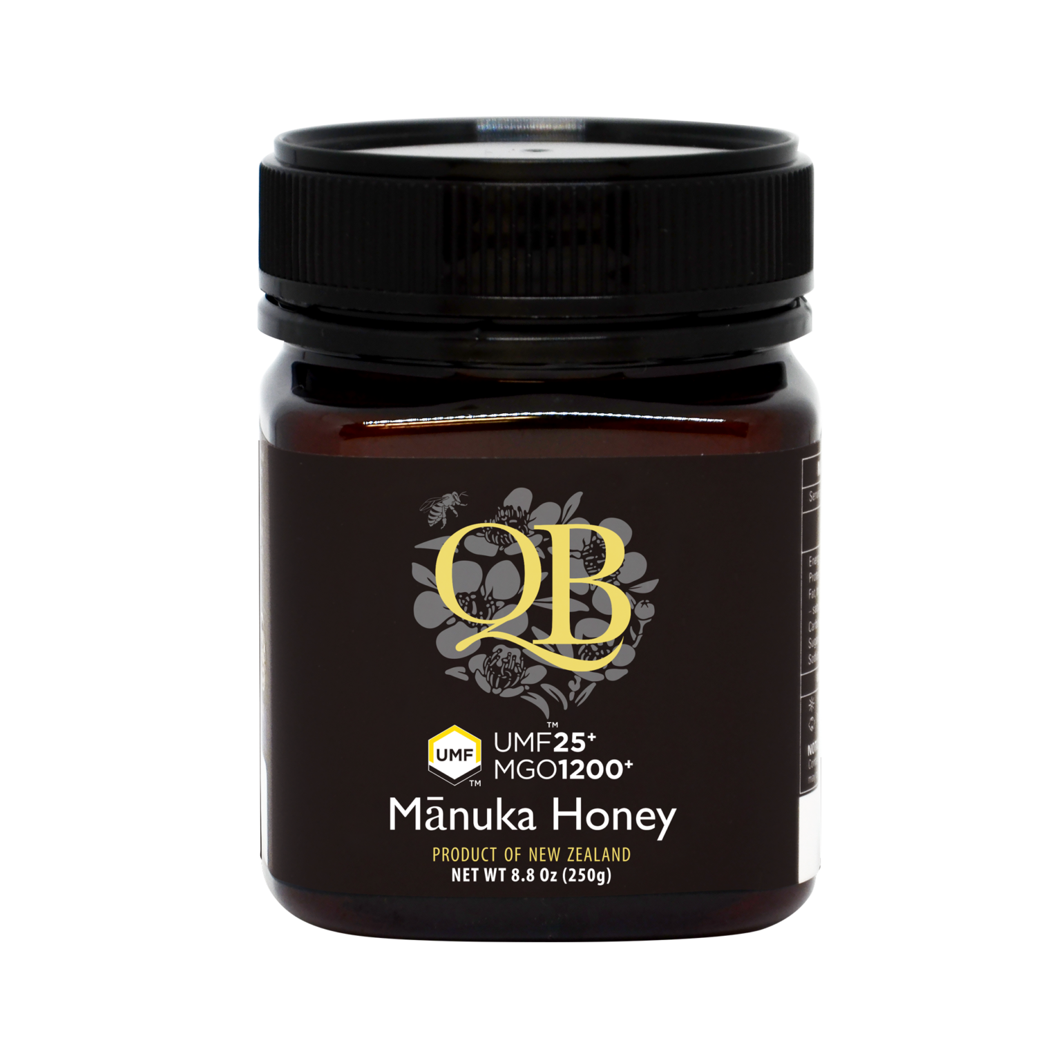 QB Manuka Honey UMF 25+ MGO 1200+ 250g NZQueenBee